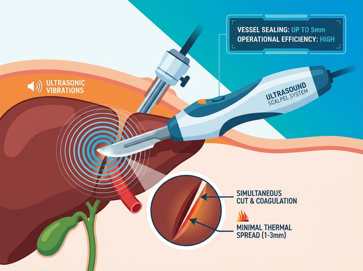 Scalpel &agrave; ultrasons en chirurgie laparoscopique